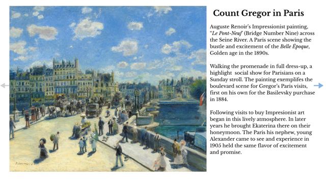 Slide 27: Count Gregor in Paris — Auguste Renoir’s Impressionist painting,