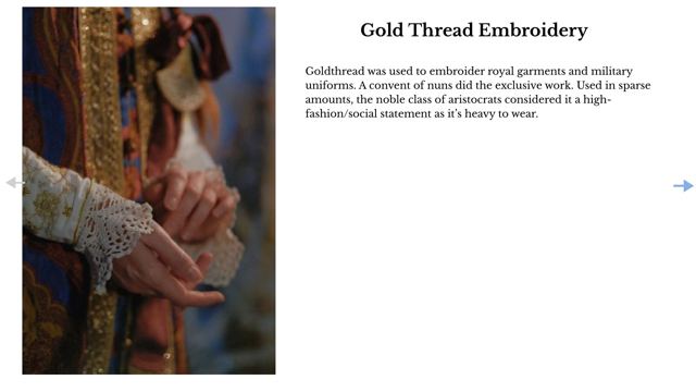 Slide 30: Gold Thread Embroidery