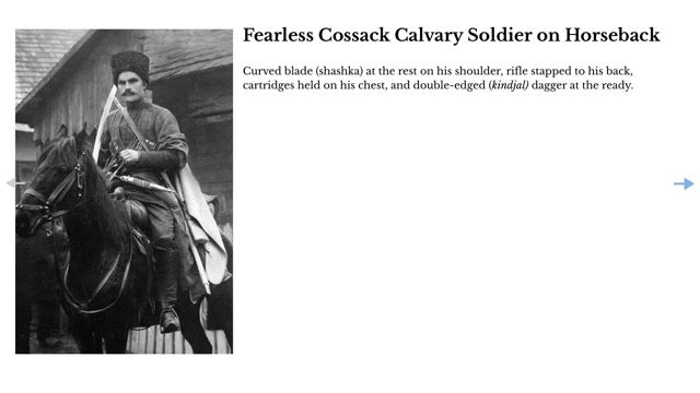 Slide 47: Fearless Cossack Calvary Soldier on Horseback