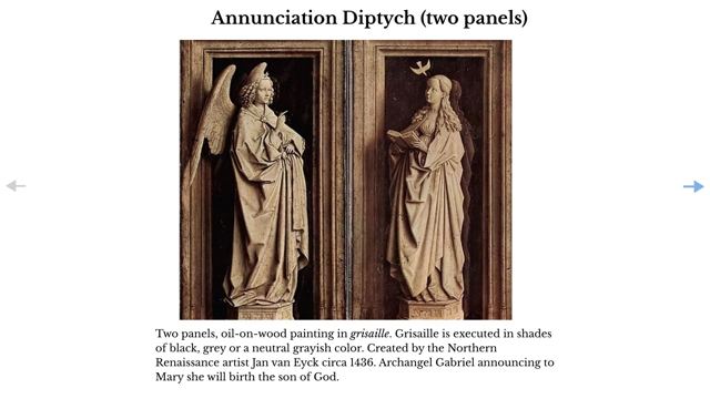 Slide 24: Annunciation Diptych (two panels)