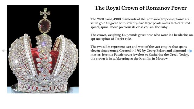 Slide 7: The Royal Crown of Romanov Power