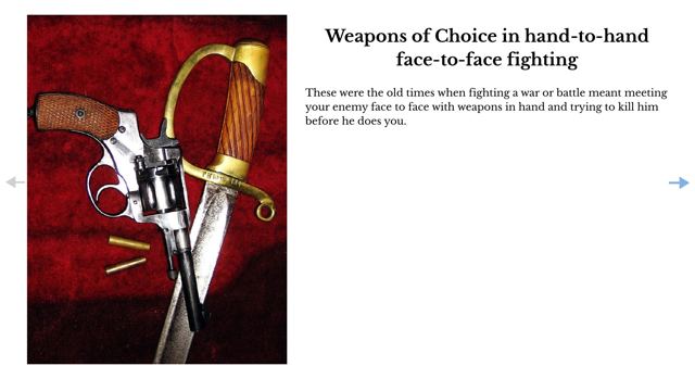 Slide 46: Weapons of Choice in hand-to-hand