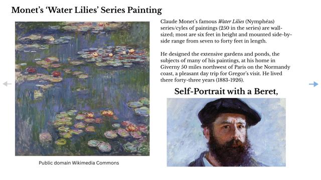 Slide 41: Monet’s ‘Water Lilies’ Series Painting