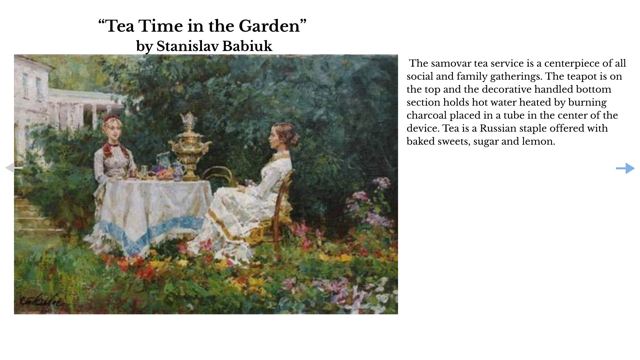 Slide 34: “Tea Time in the Garden”