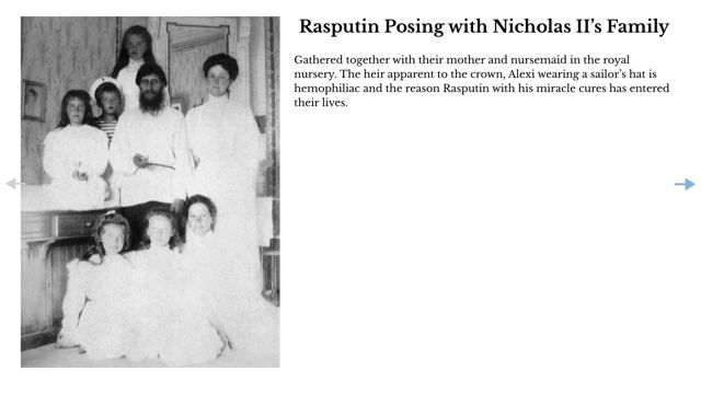 Slide 43: Rasputin Posing with Nicholas II’s Family