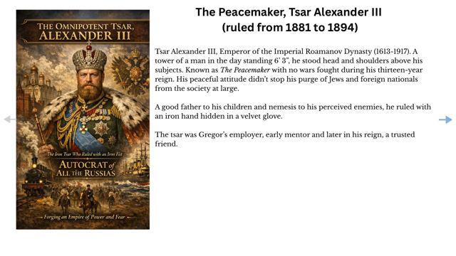 Slide 5: The Peacemaker, Tsar Alexander III