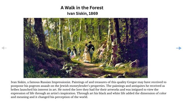 Slide 16: A Walk in the Forest — Ivan Siskin, 1869