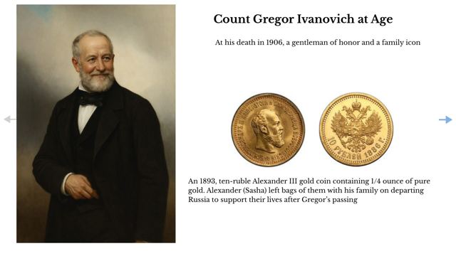 Slide 54: Count Gregor Ivanovich at Age