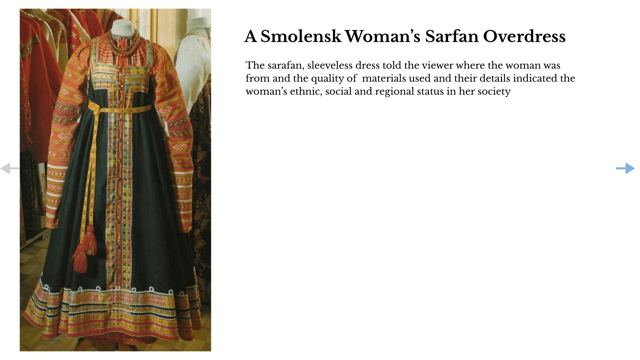 Slide 29: A Smolensk Woman’s Sarfan Overdress